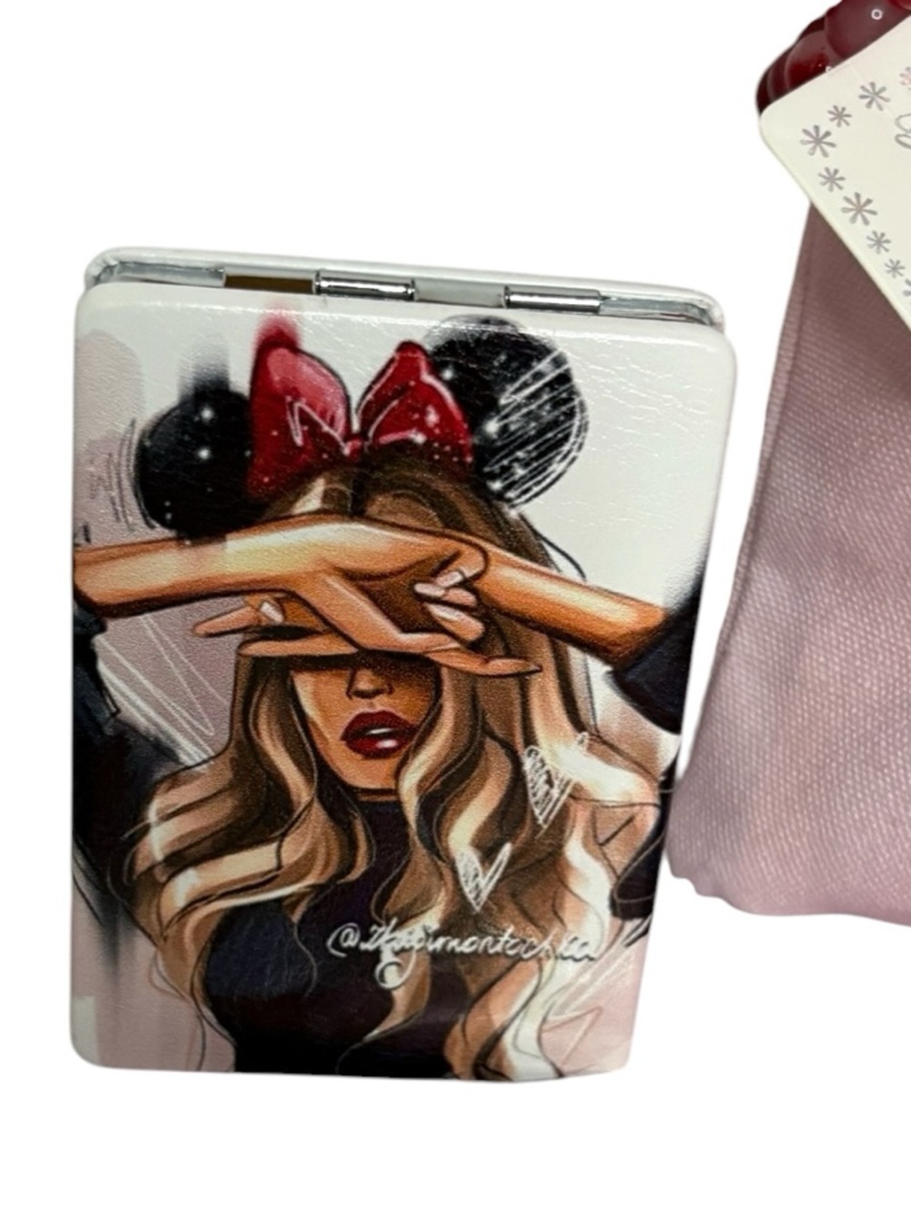 Beauty Bundle 10 piece with Cherry Print Cosmetic Pouch, Jefree Starr, Compact - Picture 4 of 7